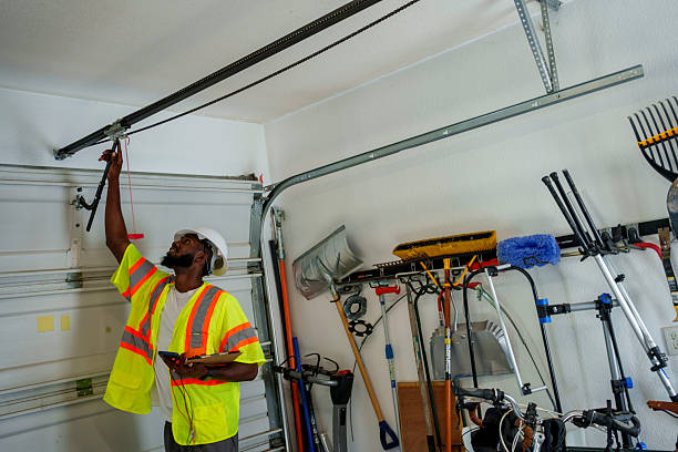 Professional Garage Door Panel Replacement technician working in River Park, FL